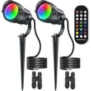 RGBW Low Voltage Landscape Lighting 12W with Remote Connectors Spotlights Landsc